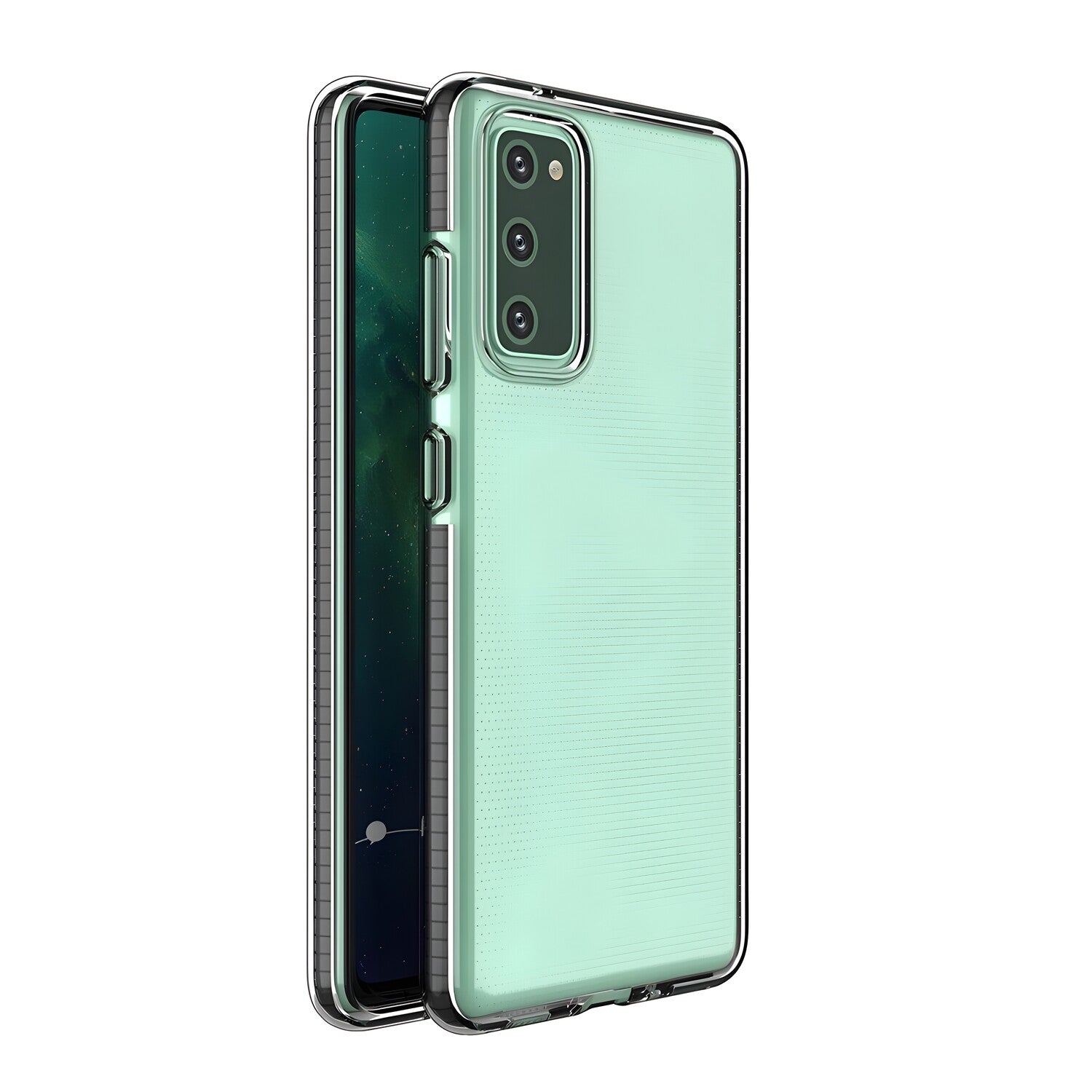 Futrola Spring clear TPU za Xiaomi Redmi Note 10 Pro - Crna KP8578