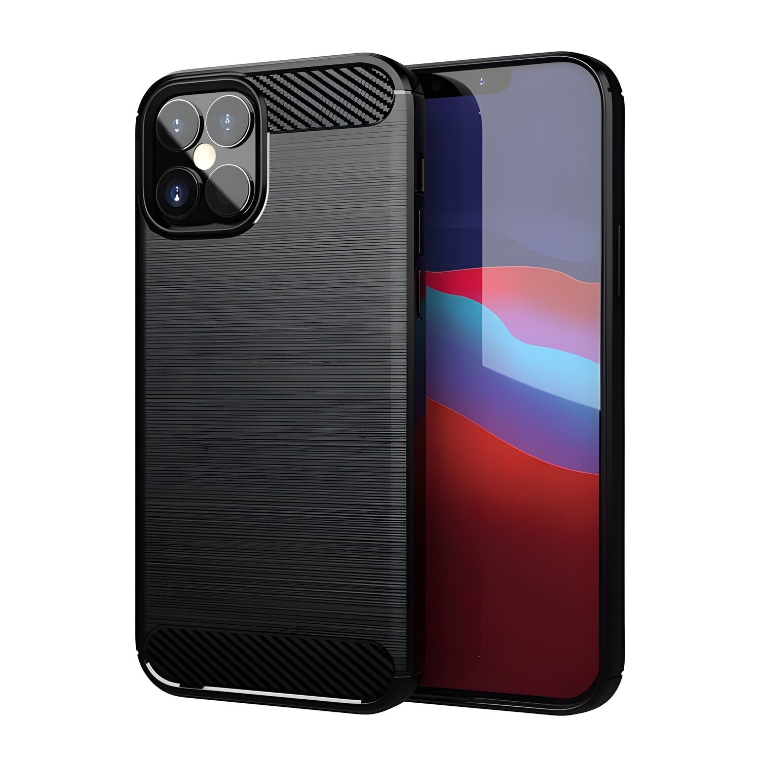 Futrola Carbon Shield TPU za Apple iPhone 12 Pro Max - Crna KP9417