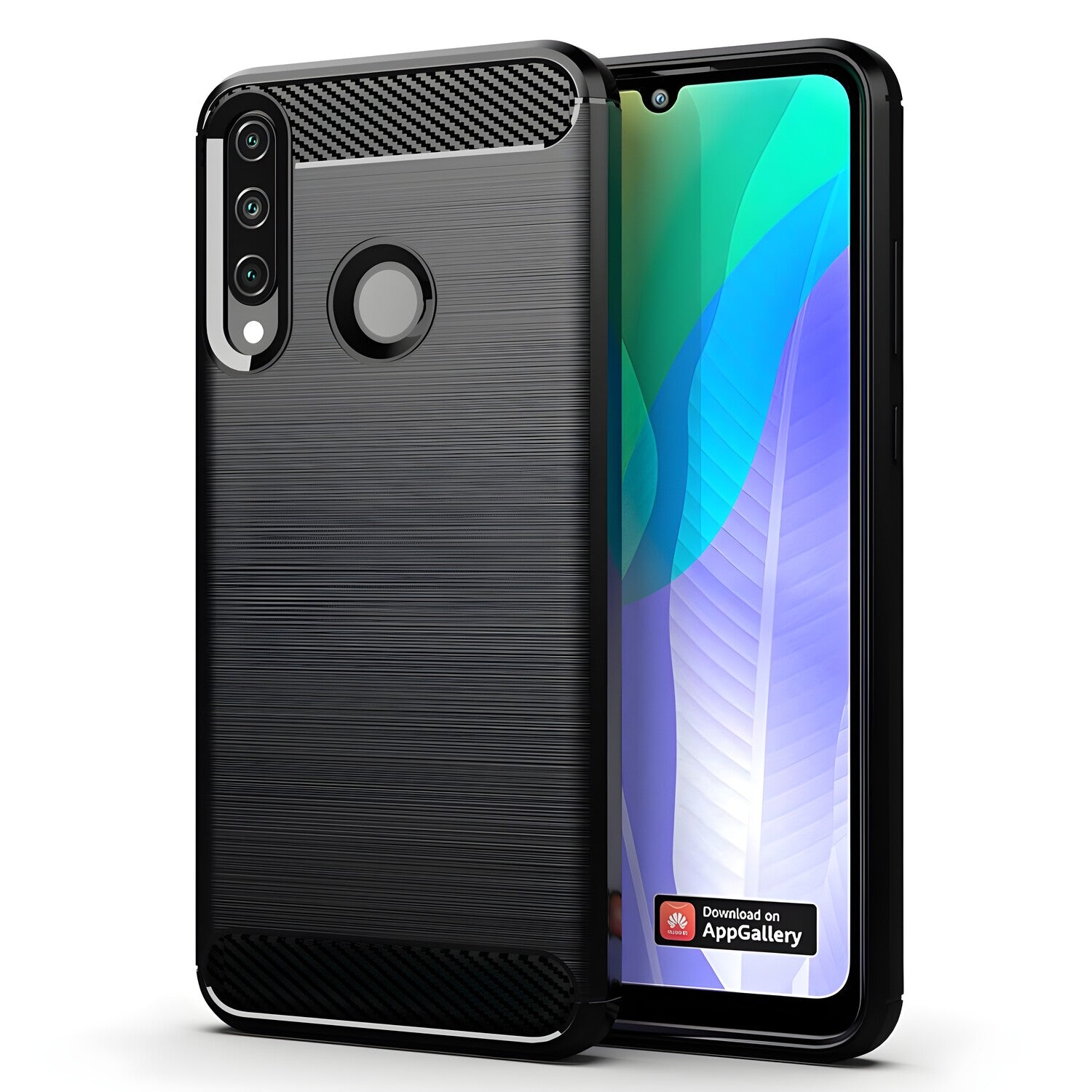 Futrola Carbon Shield TPU za Huawei Y6P - Crna KP9469