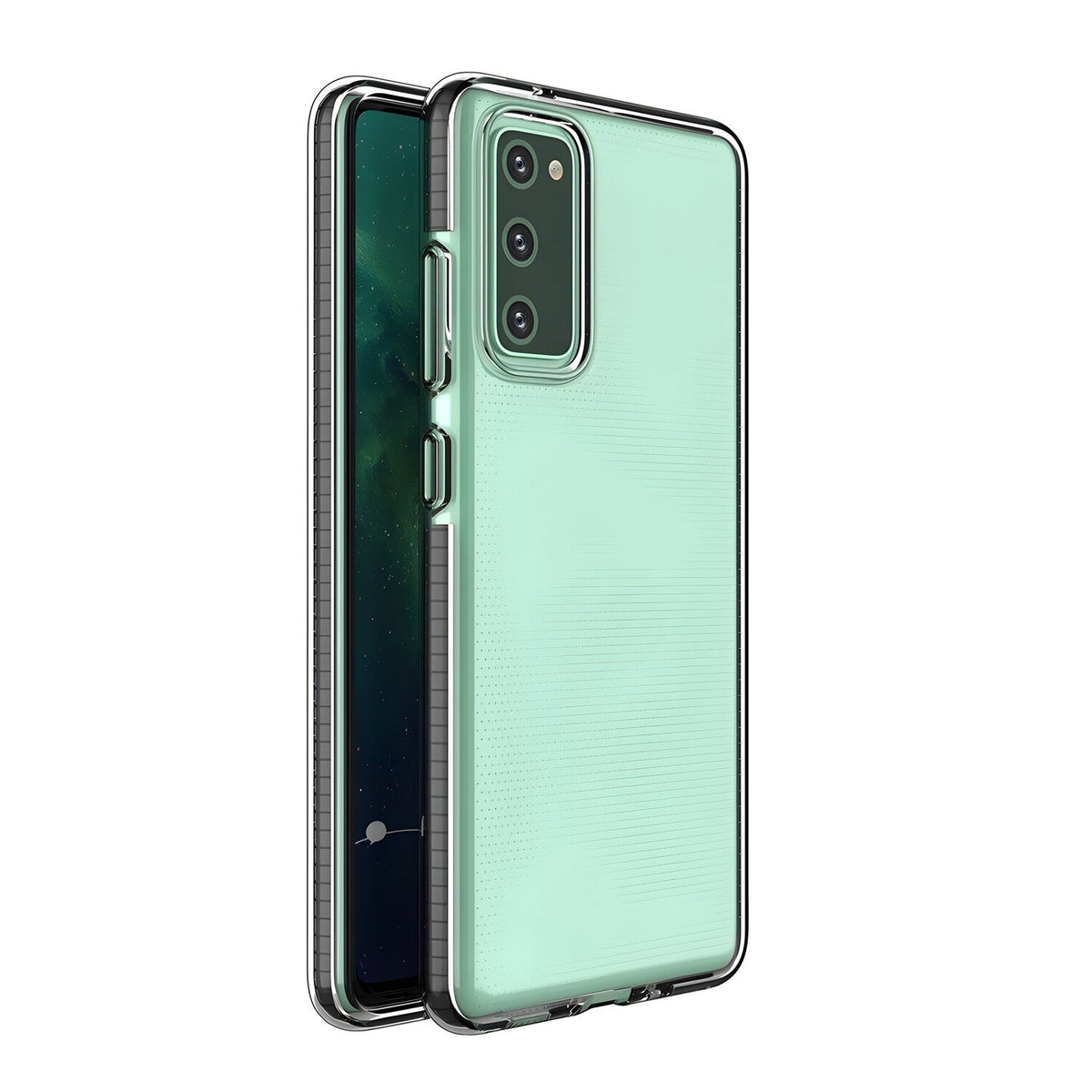 Futrola Spring clear TPU za Samsung Galaxy A02s - Crna