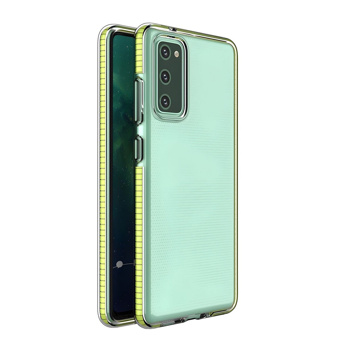 Futrola Spring clear TPU za Samsung Galaxy A02s - Žuta