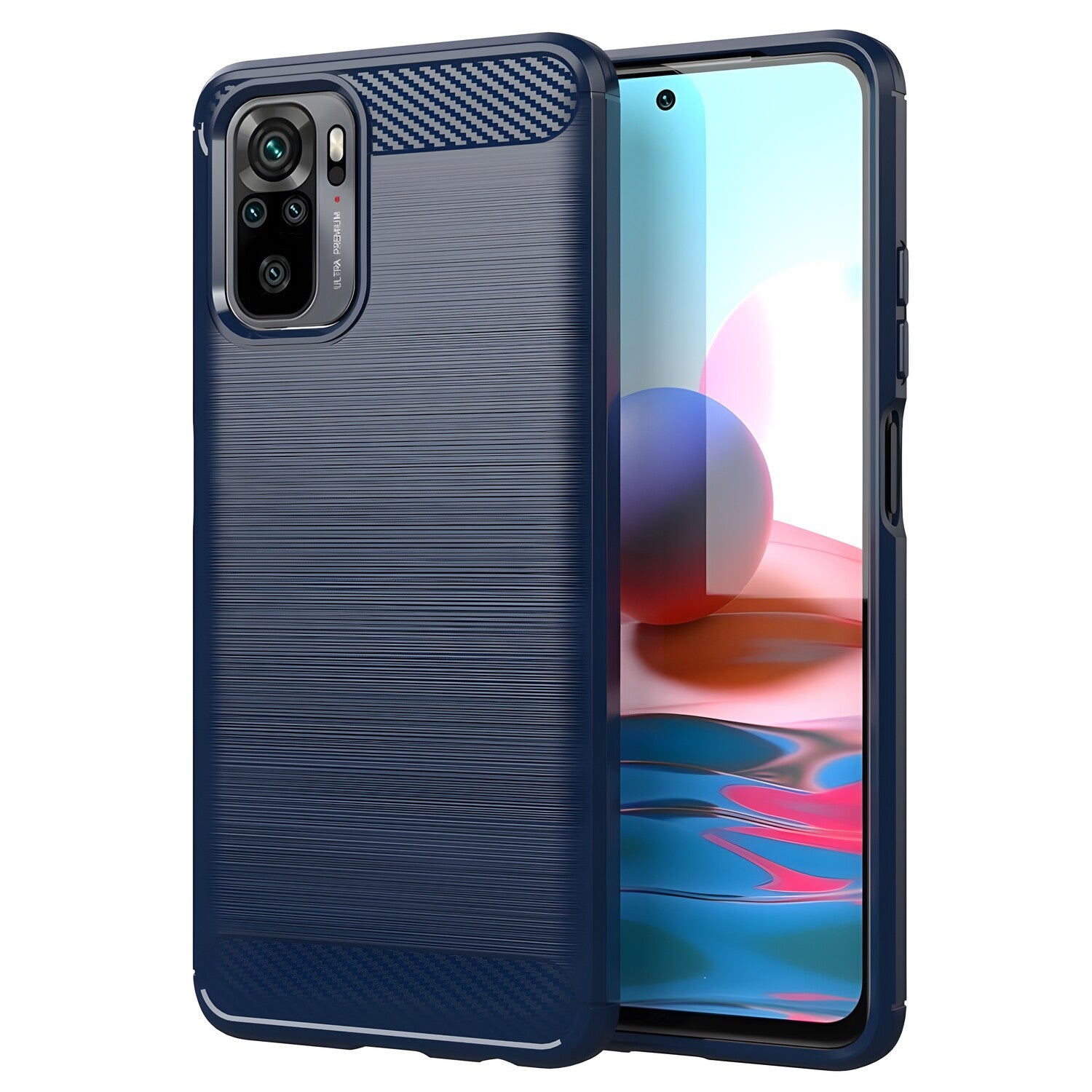 Futrola Carbon Shield TPU za Xiaomi Redmi Note 10 5G/Poco M3 - Plava KP10697
