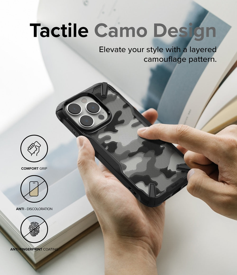 Ringke - Fusion X Design - iPhone 14 Pro Max - Camo Black