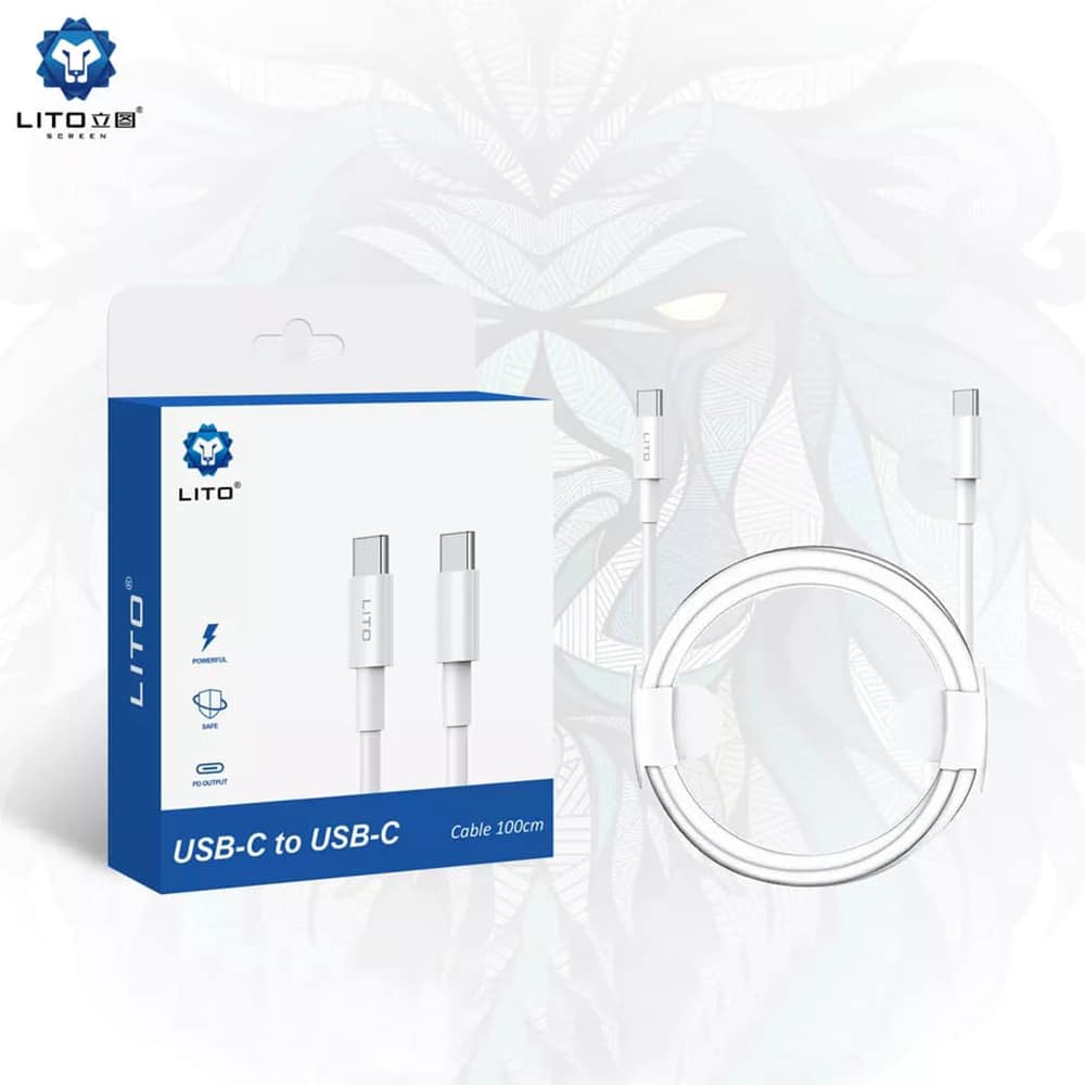 LITO - Quick Charging PD podatkovni kabel Type-C na Type-C 2M, 18W