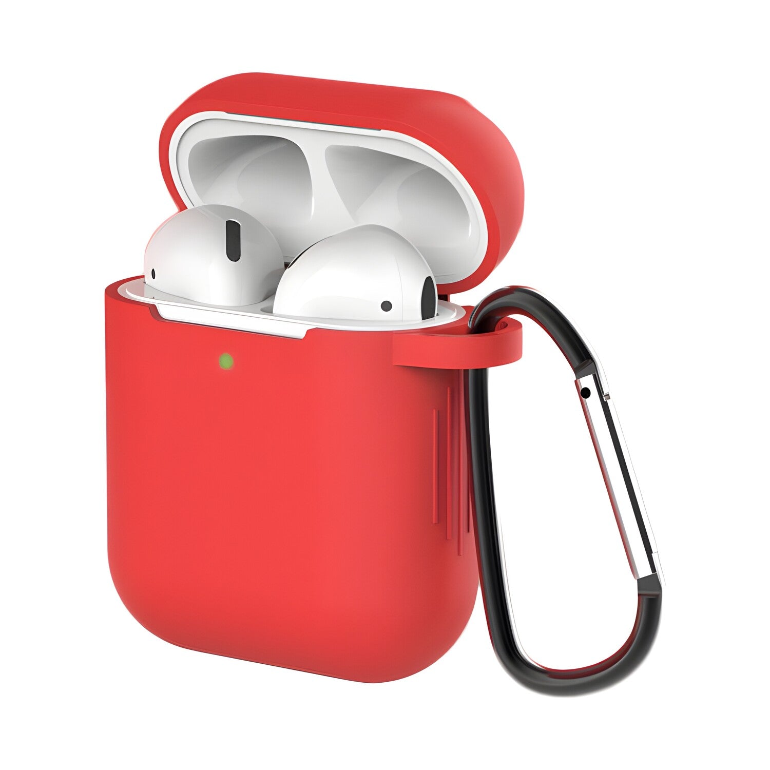 Silikonska mekana futrola s karabinom za AirPods 2 / AirPods 1 - Crvena KP25130
