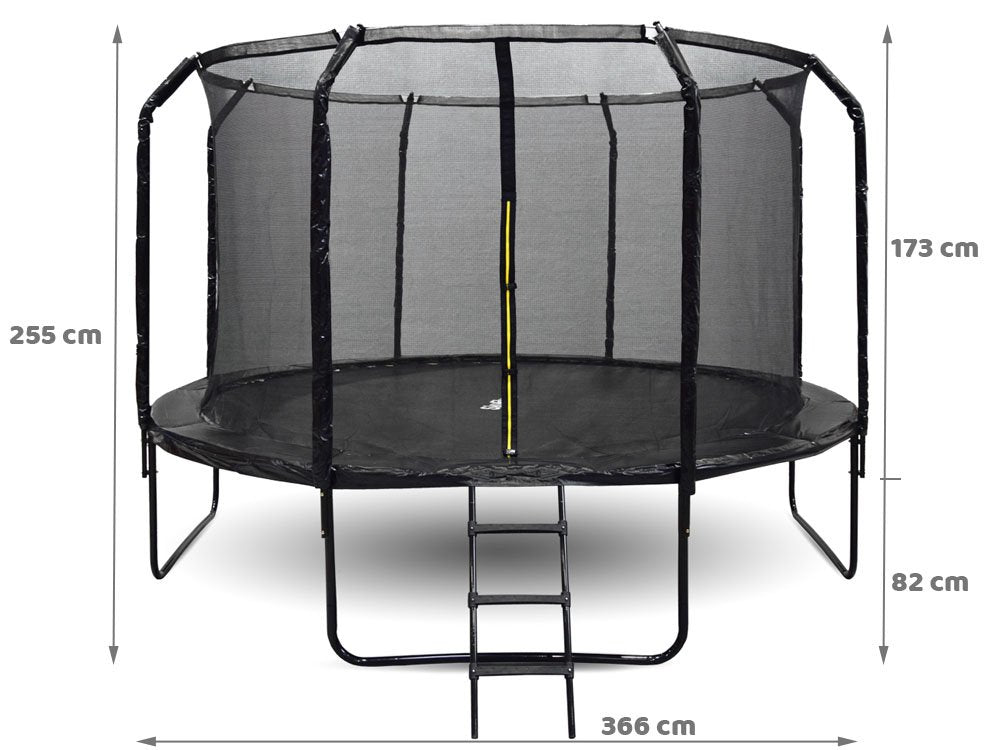 SkyFlyer trampolin crni – 366 cm