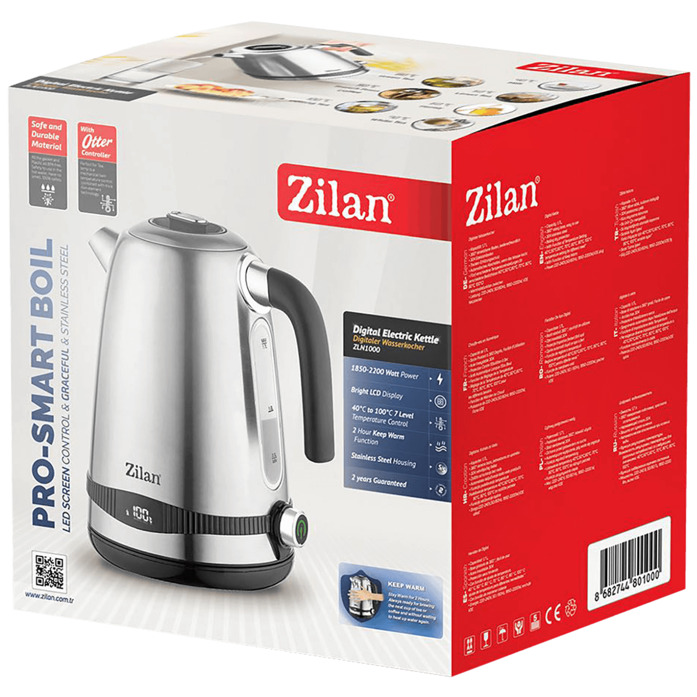 Zilan Kuhalo za vodu, zapremina 1.7 l, 2200 W, INOX - ZLN1000