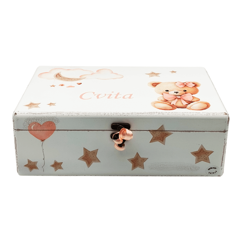 🎁 Personalizirana Kutija uspomena – Savršen poklon za krštenje, rođenje ili rođendan djeteta 🍼  Š154392
