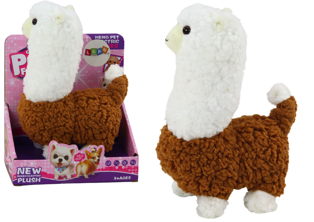 Llama Interactive Pet Brown Alpaca Walks Game 23 cm