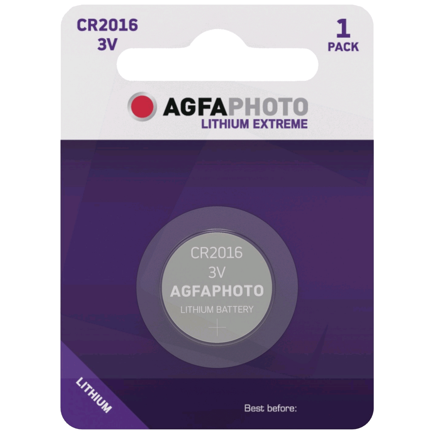 AgfaPhoto Baterija litijska, CR2016, 3V, dugmasta, blister 1 kom. - CR2016 B1