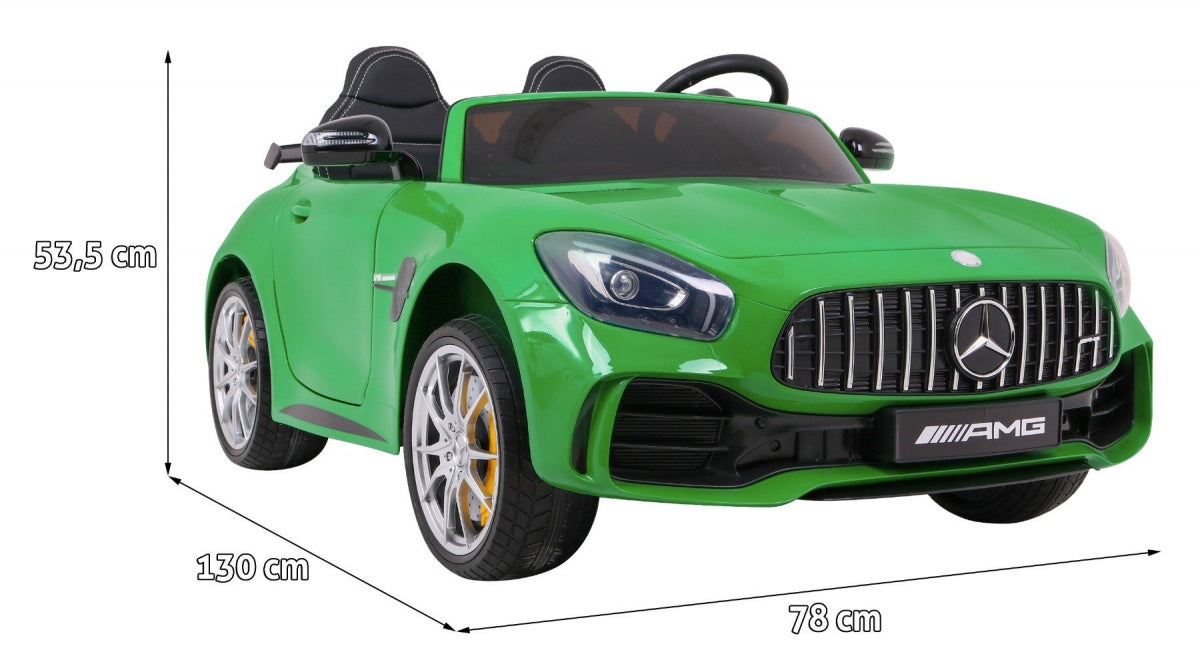 Licencirani auto na akumultor Mercedes Benz GT R 4 x 4 - zeleni/lakirani