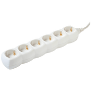 home Produžni kabel, 6 utičnice, 1.5mm², 3 met, bijeli - NV 6-3/WH/1,5