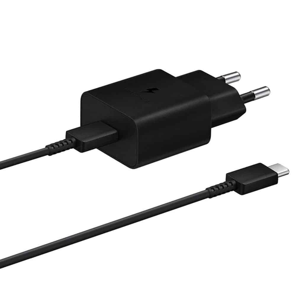 Samsung - Originalni zidni punjač (EP-T1510XBEGEU) - Brzo punjenje Type-C 15W s kabelom Type-C - Crni