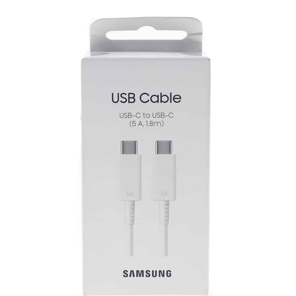 Samsung - Podatkovni kabel (EP-DX510JWEGEU) - Brzo punjenje tip-C na tip-C 5A, 1,8 m - bijeli