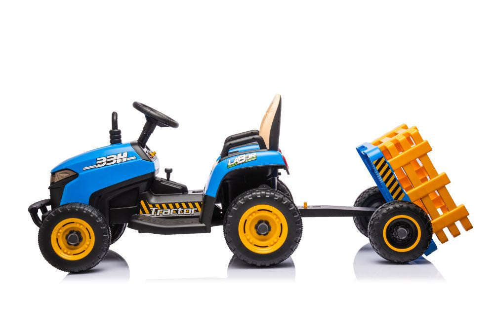 Traktor na akumulator s prikolicom BBH-030 - plavi