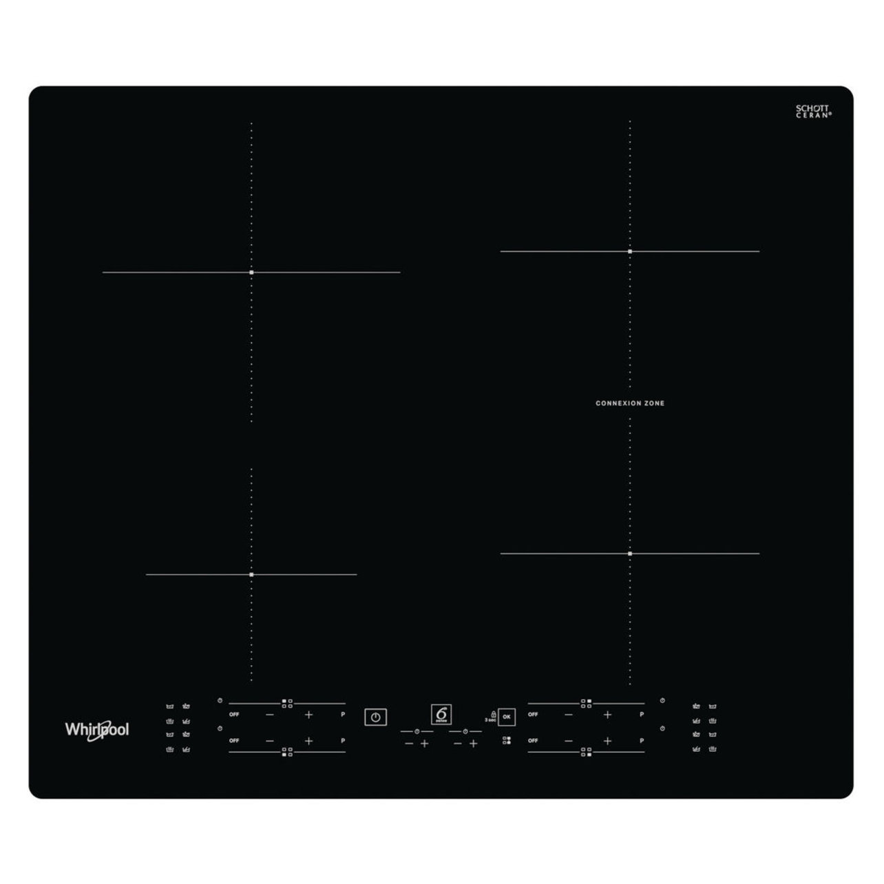 Whirlpool WB B8360 NE Crno Ugradbeni 59 cm Indukcijska ploča sa zonom 4 zone(s)