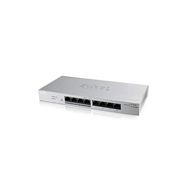 Zyxel GS1200-8HP v2 Upravljano Gigabit Ethernet (10/100/1000) Podrška za napajanje putem Etherneta (PoE) Sivo