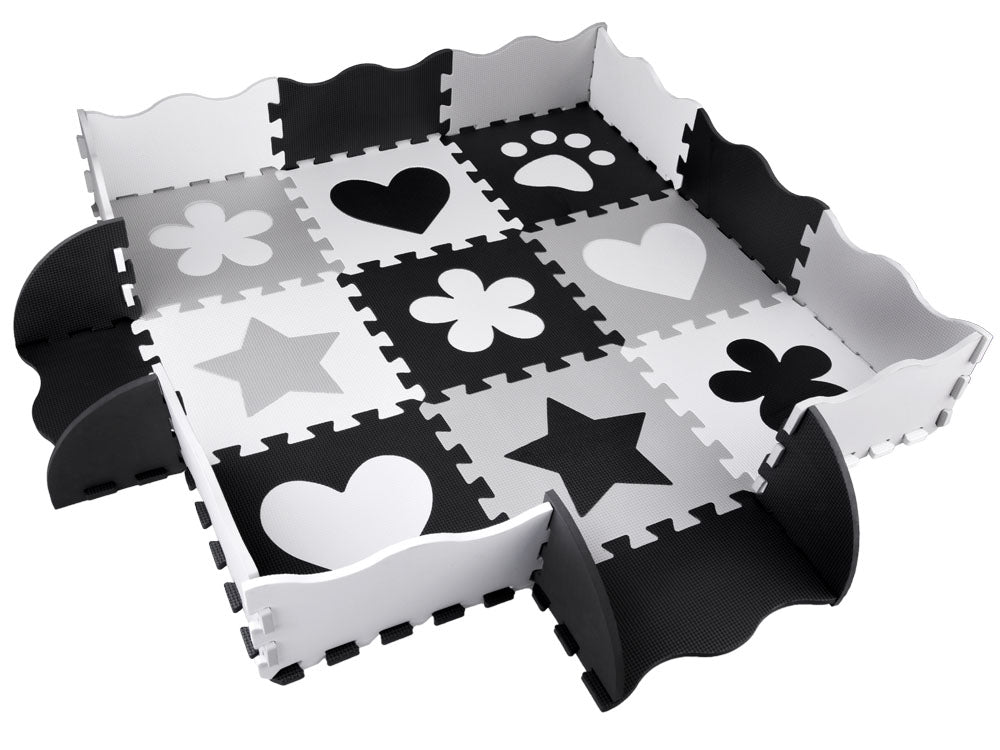 Mekane podne puzzle black&white