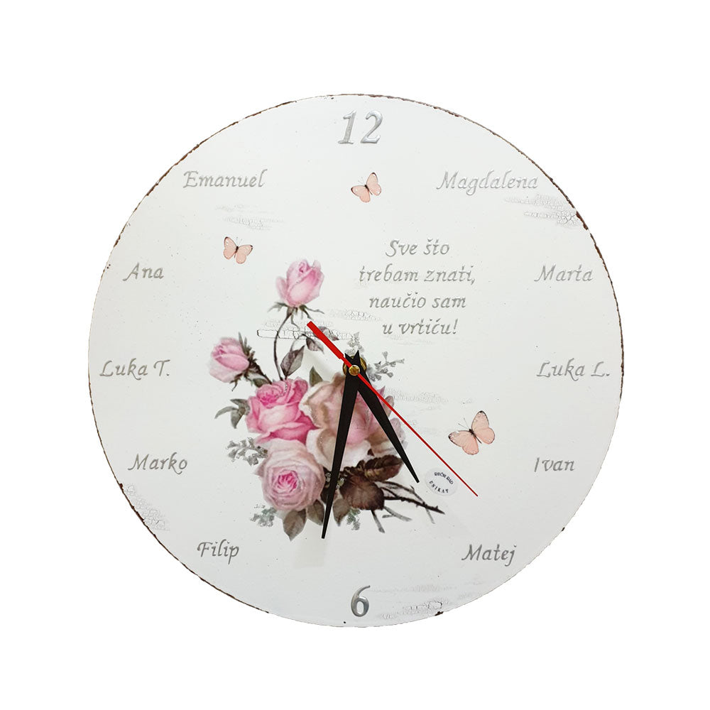Zidni sat Poklon za tetu/odgojiteljicu u vrtiću!   Š17921