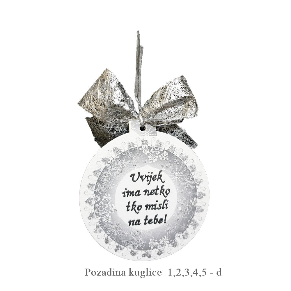 🎄 Kuglice za bor s različitim božićnim motivima i rukom pisanim porukama 🎄  Š09018