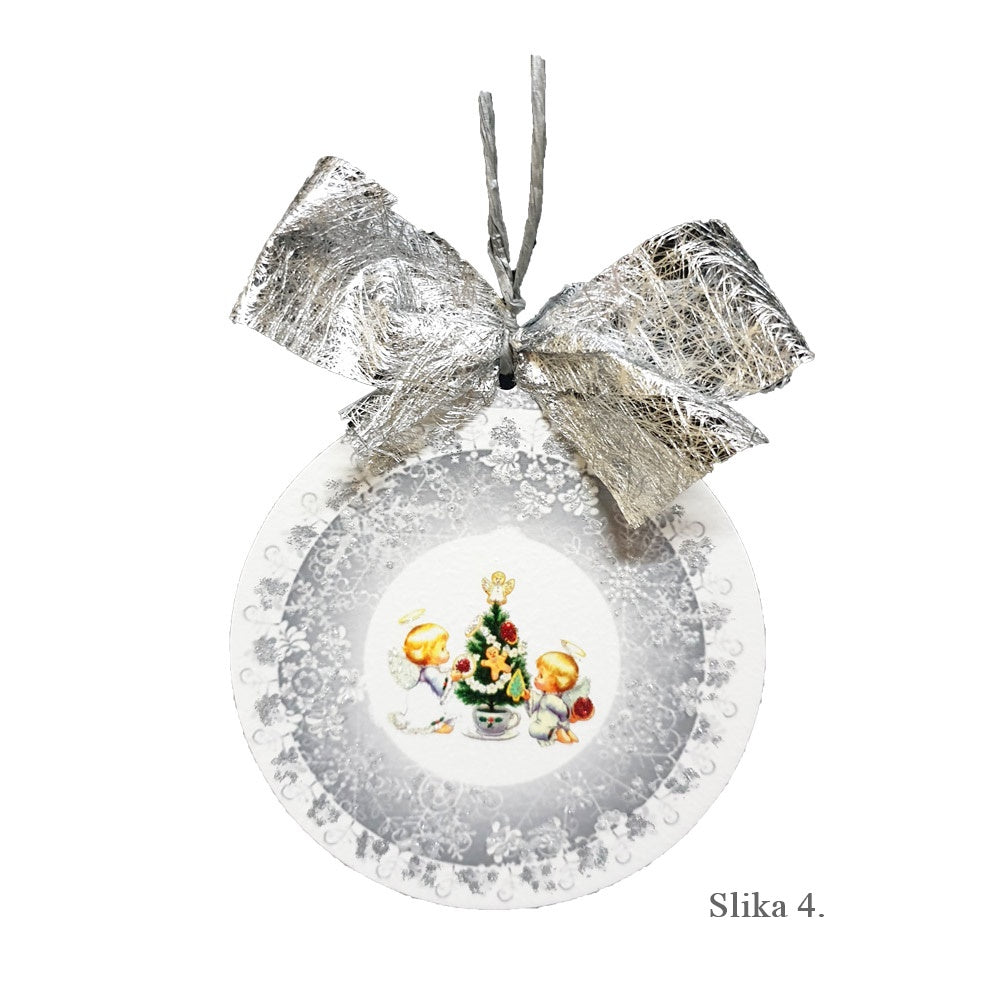 🎄 Kuglice za bor s različitim božićnim motivima i rukom pisanim porukama 🎄  Š09018
