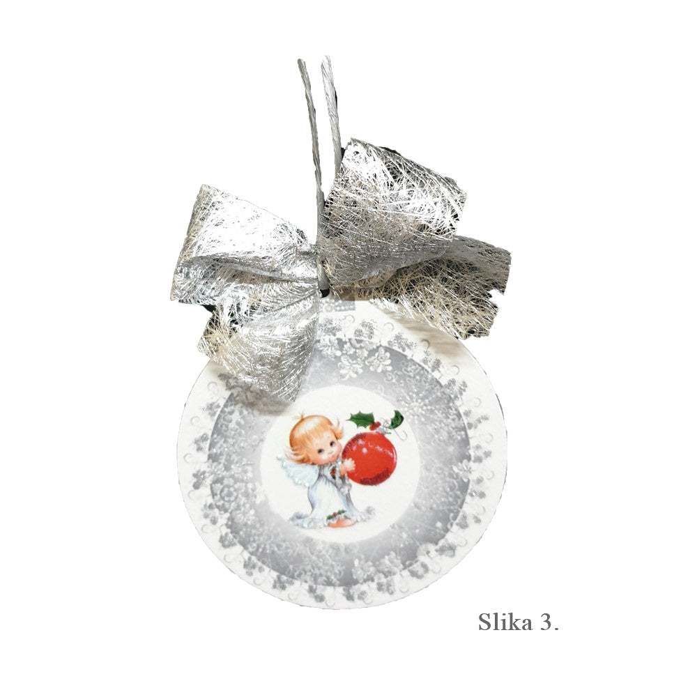 🎄 Kuglice za bor s različitim božićnim motivima i rukom pisanim porukama 🎄  Š09018