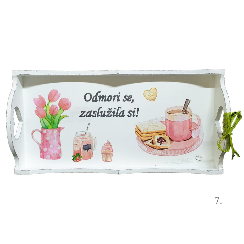 Personalizirani poslužavnici s porukom "Odmori se, zaslužila si!" – poklon za dušu i tijelo - 7. - 16118