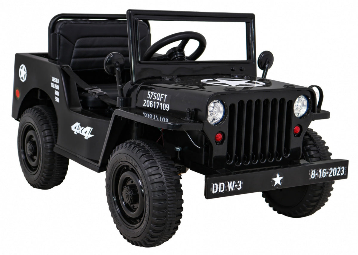 Auto na akumulator Retro Military 4x4 - crni