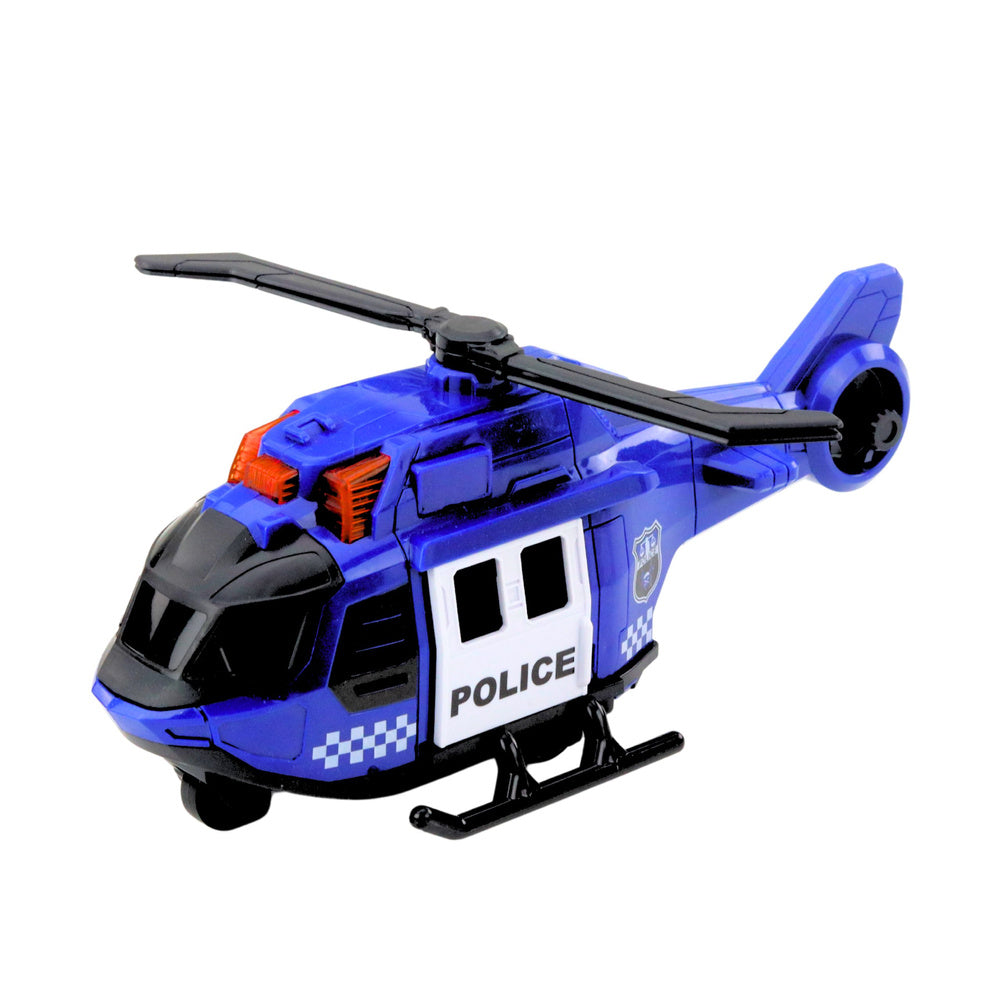 Policijski kamion za igru sa helikopterom i automobilom - plavi