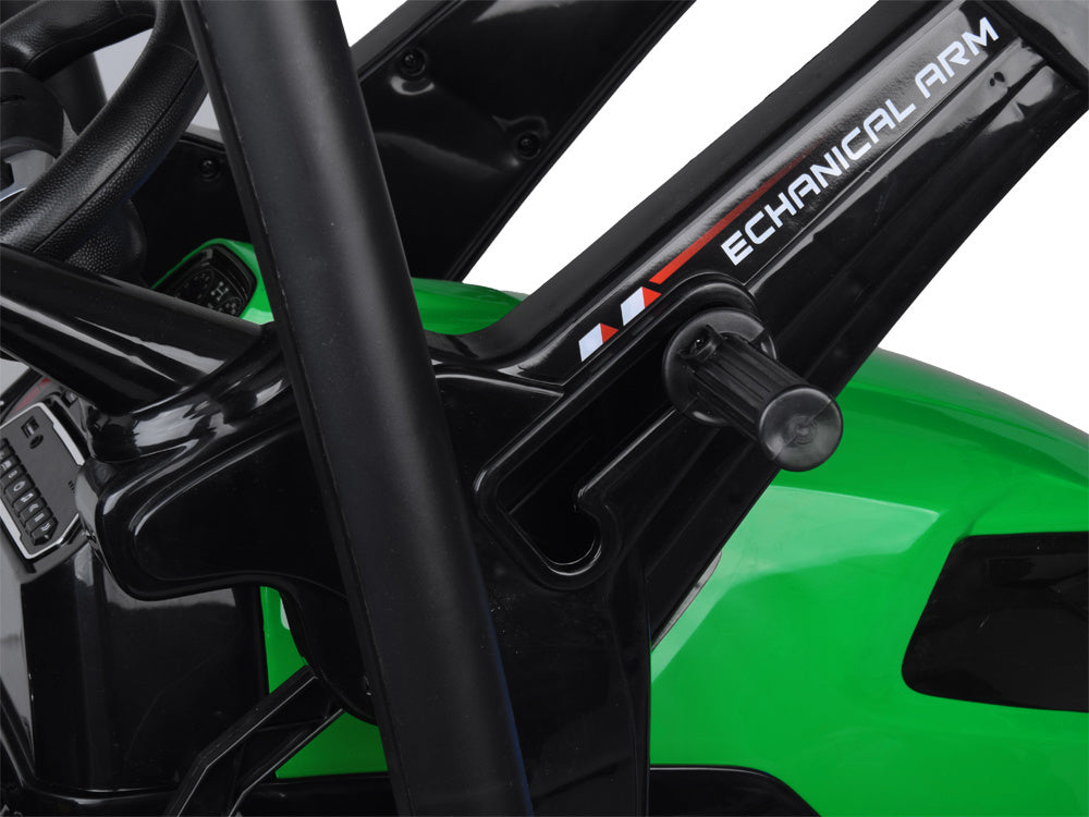 Traktor bager AKU s prikolicom zeleni