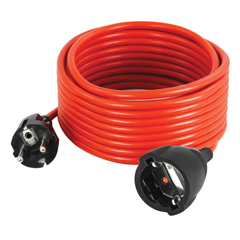 Kabel produžni 3*1,5 15m crveni Commel