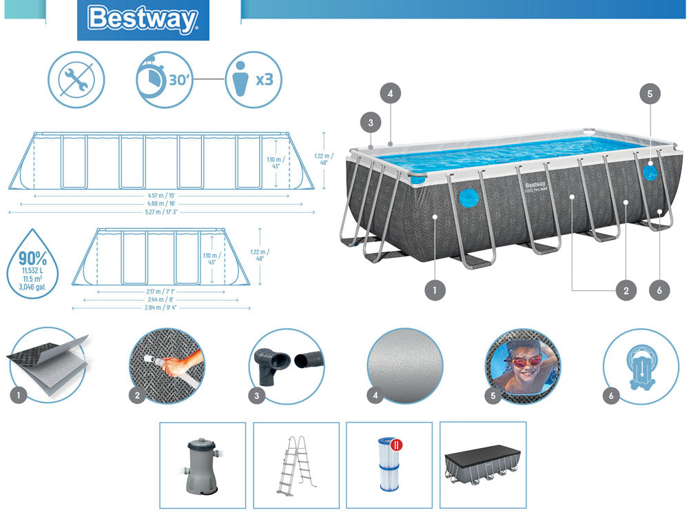 Bestway Splashview bazen 10u1 (488mx244cm)
