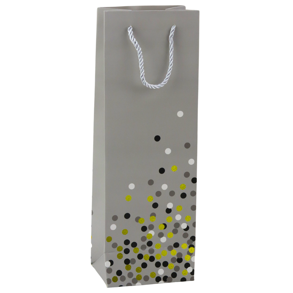 Wine Bottle Gift Bag Polka Dots 36 x 12 x 9cm