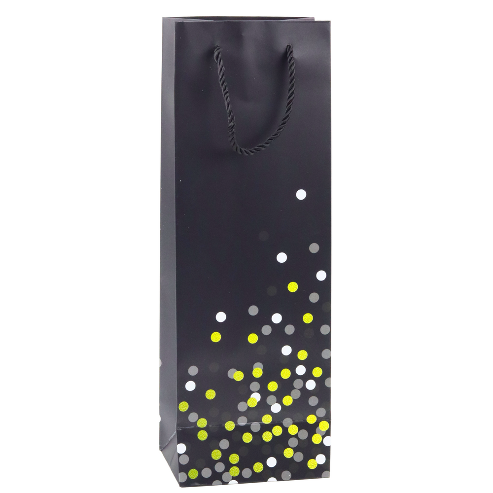 Wine Bottle Gift Bag Polka Dots 36 x 12 x 9cm