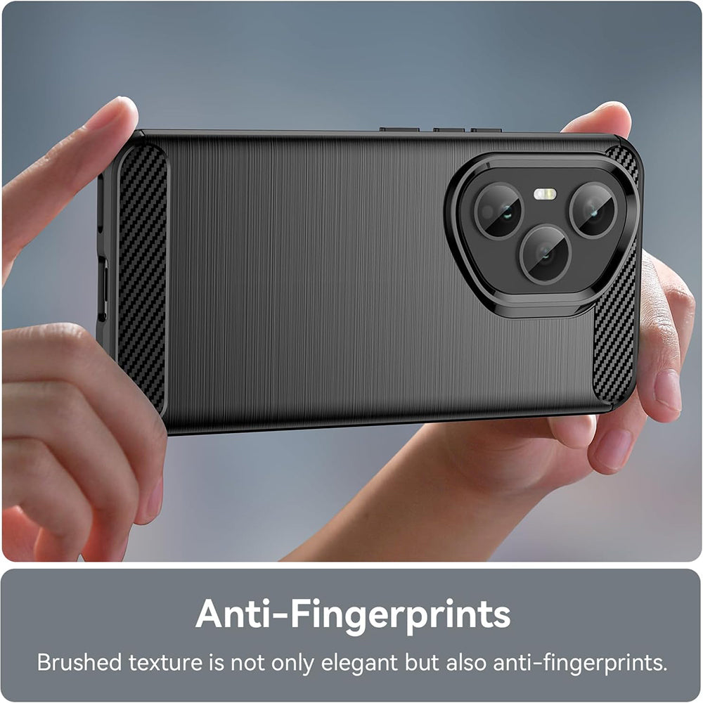 Techsuit Carbon Silicone maska za Honor 400 Pro – crna
