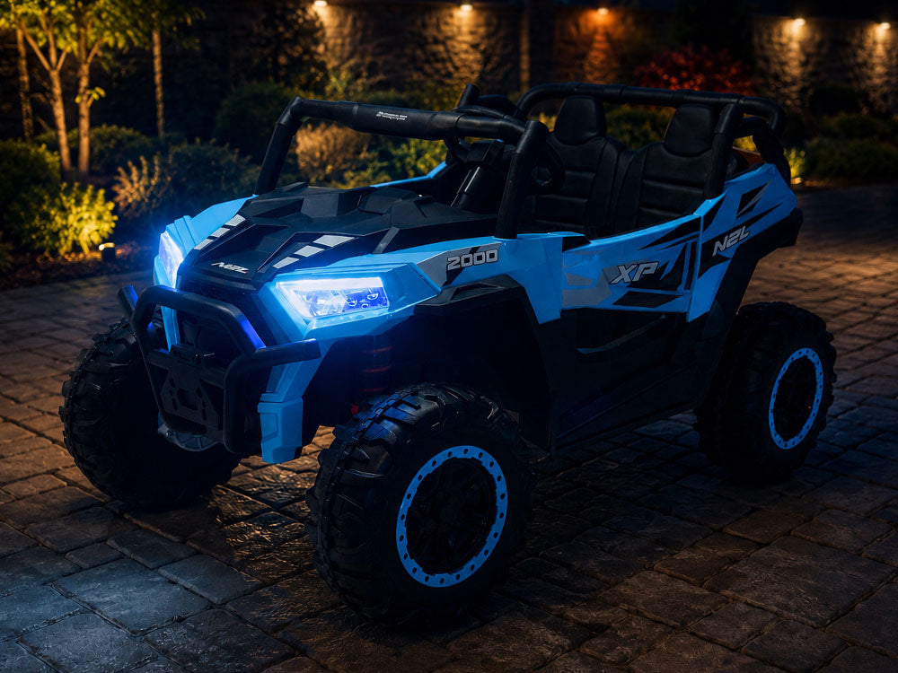 Buggy dvosjed 4×4 s prikolicom – plavi