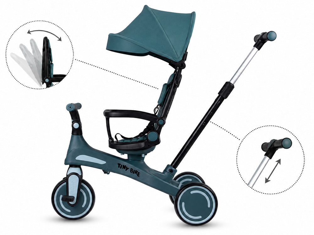 Tricikl Tiny Bike GrowUp 5u1 green