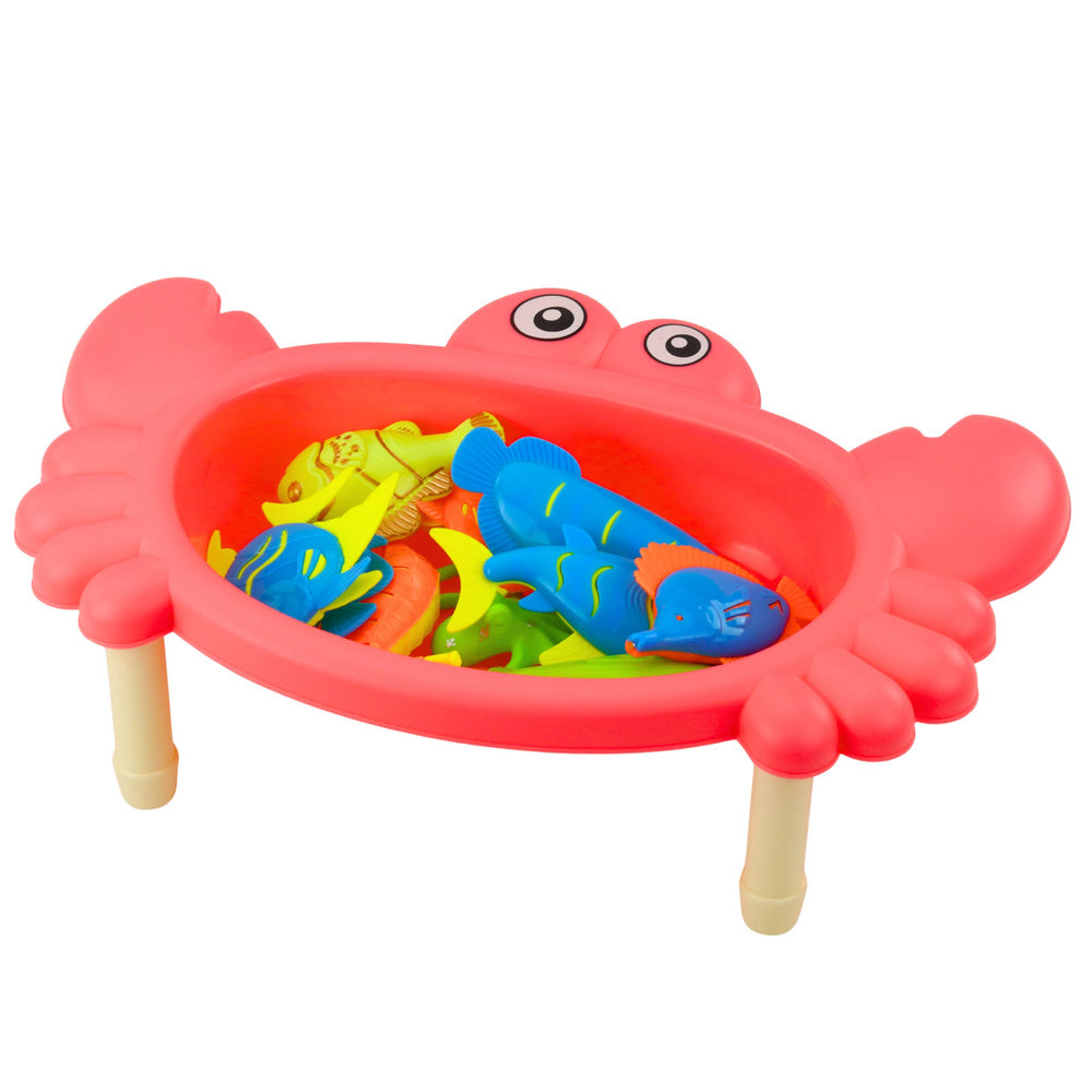 Set morskih životinja u stolu u obliku raka + štap - crveni