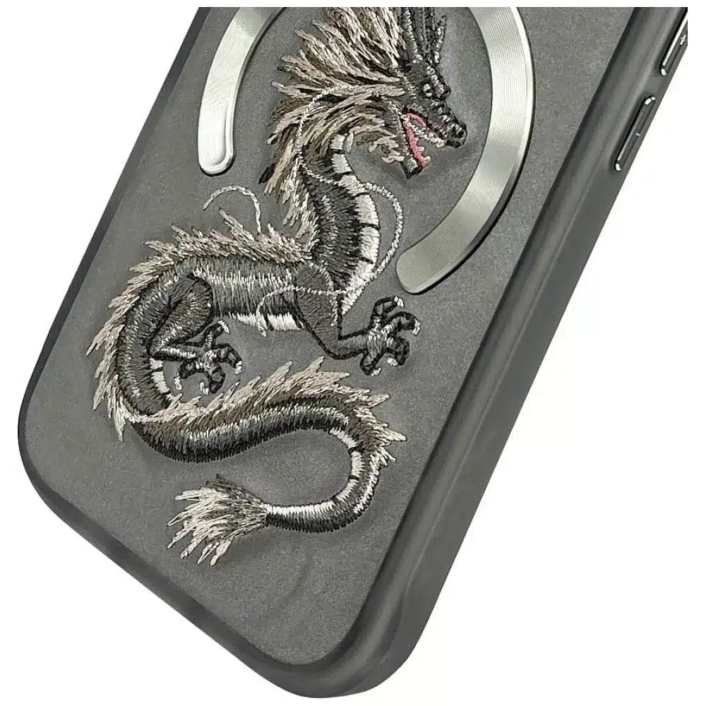 NIMMY DRAGON maskica kompatibilna s MagSafeom za iPhone 16 Pro Max siva