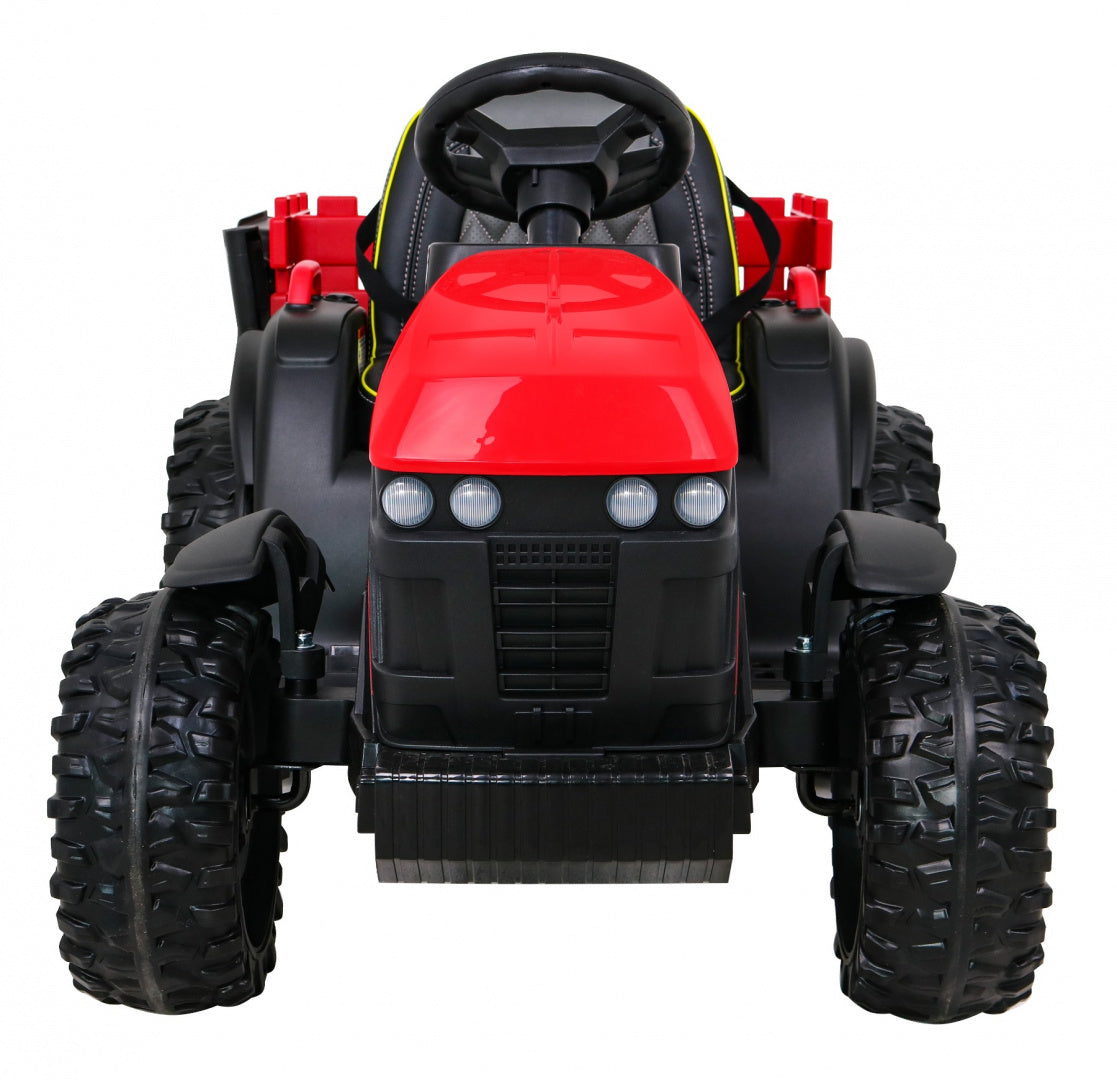 Traktor na akumulator s prikolicom Titanium - crveni