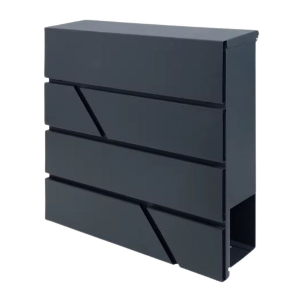 Poštanski sandučić modernog dizajna 37x37x11 cm - antracit