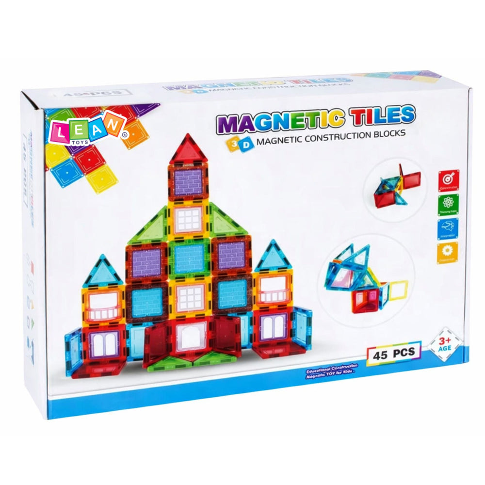 Magnetni blokovi 3D u šarenim bojama - 45 elemenata
