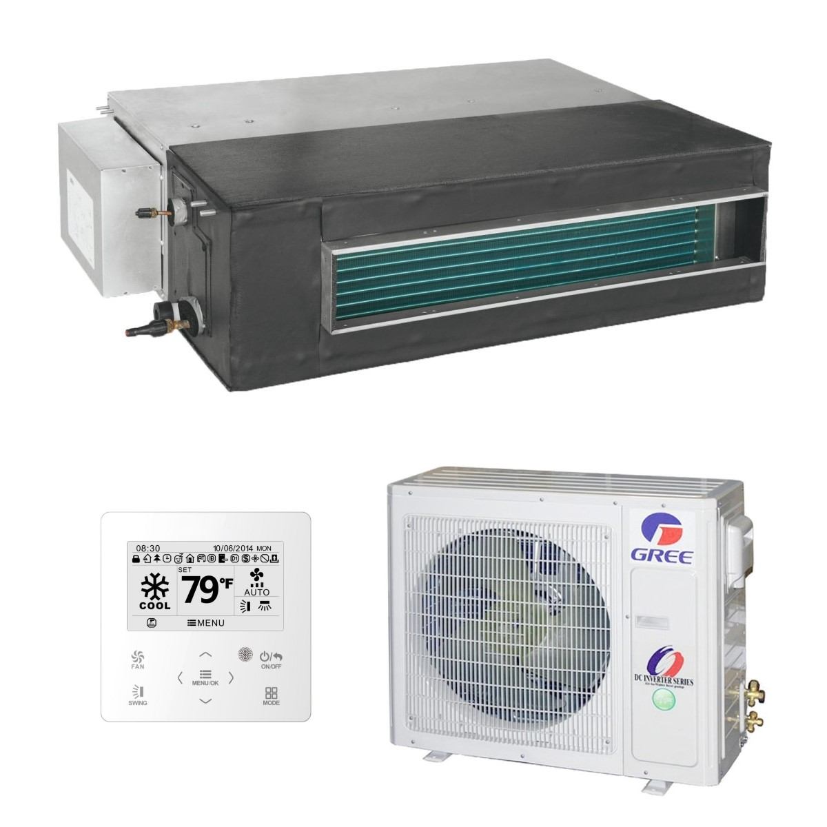 GREE KLIMA UREĐAJ 3,5kW GUD35PS(A-S)/GUD35W(NhA-S), za prostor do 35m2, A++ energetska klasa