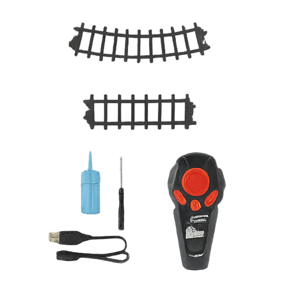 Electric Train Classic RC Train Lights Sounds Smoke 206 cm 24 pcs.