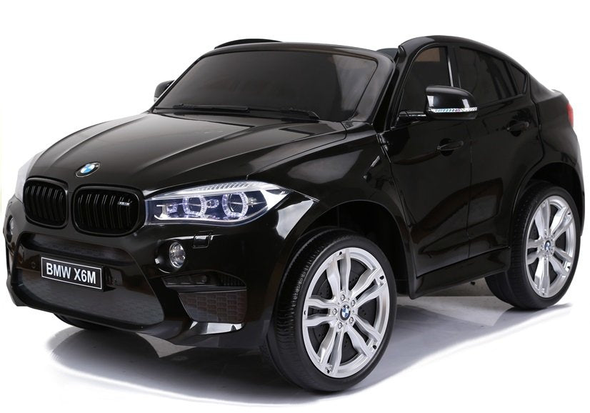 Licencirani auto na akumulator BMW X6M - dvosjed - crni/lakirani
