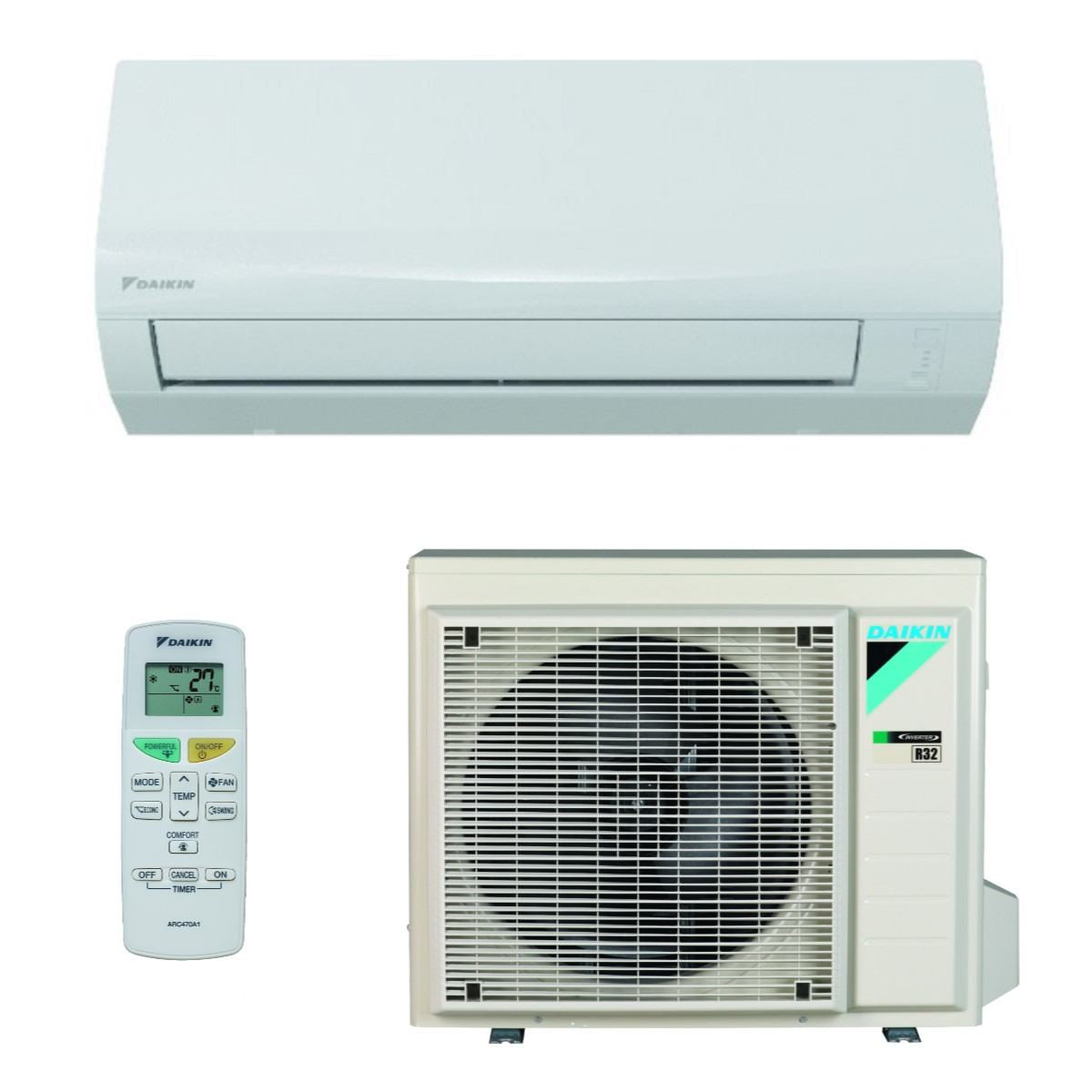 DAIKIN KLIMA UREĐAJ 2,5 kW - FTXF25F/RXF25F - Sensira, za prostor do 25m2, A++ energetska klasa, R-32