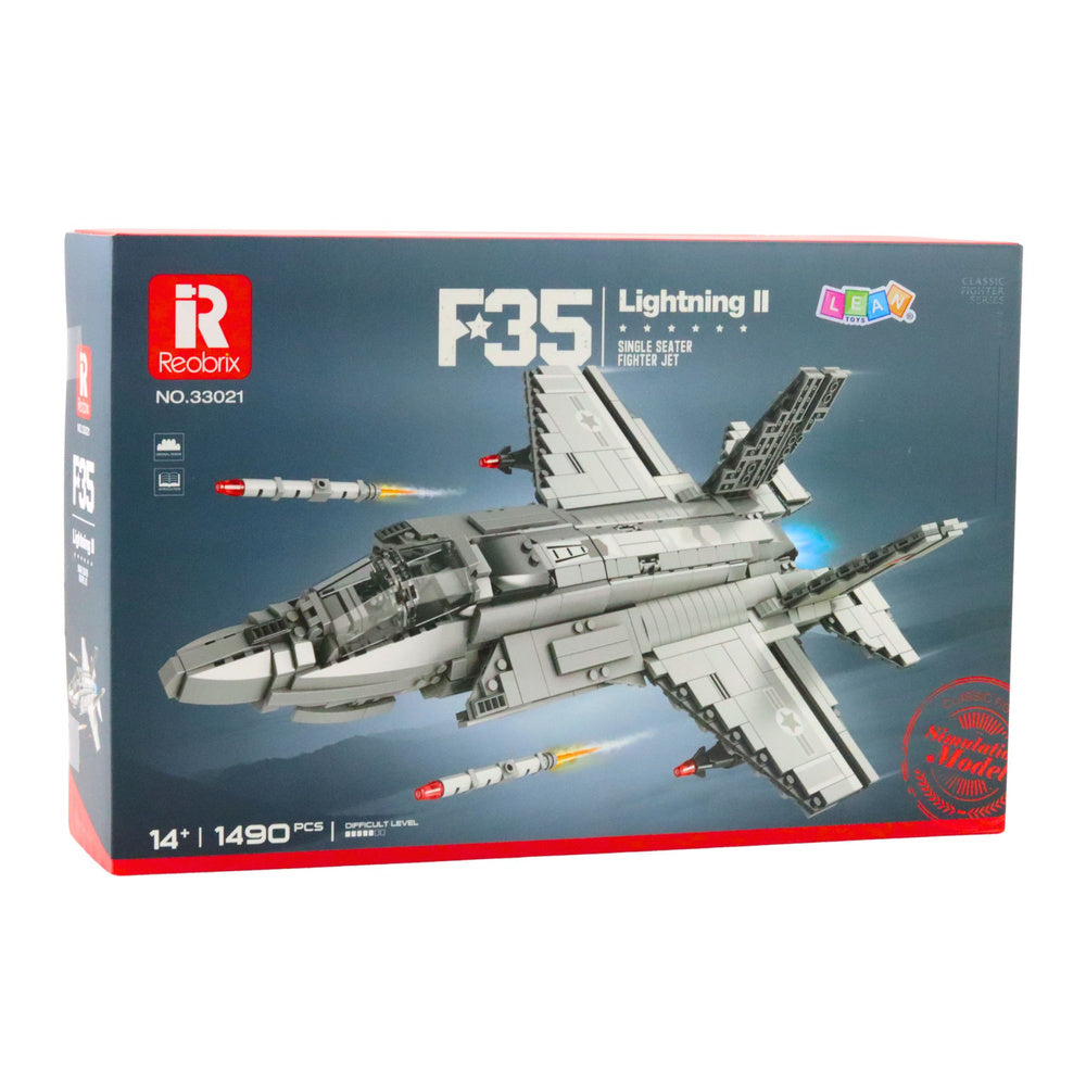 Kockice za slaganje aviona F-35 sa 1490 elemenata - sivi