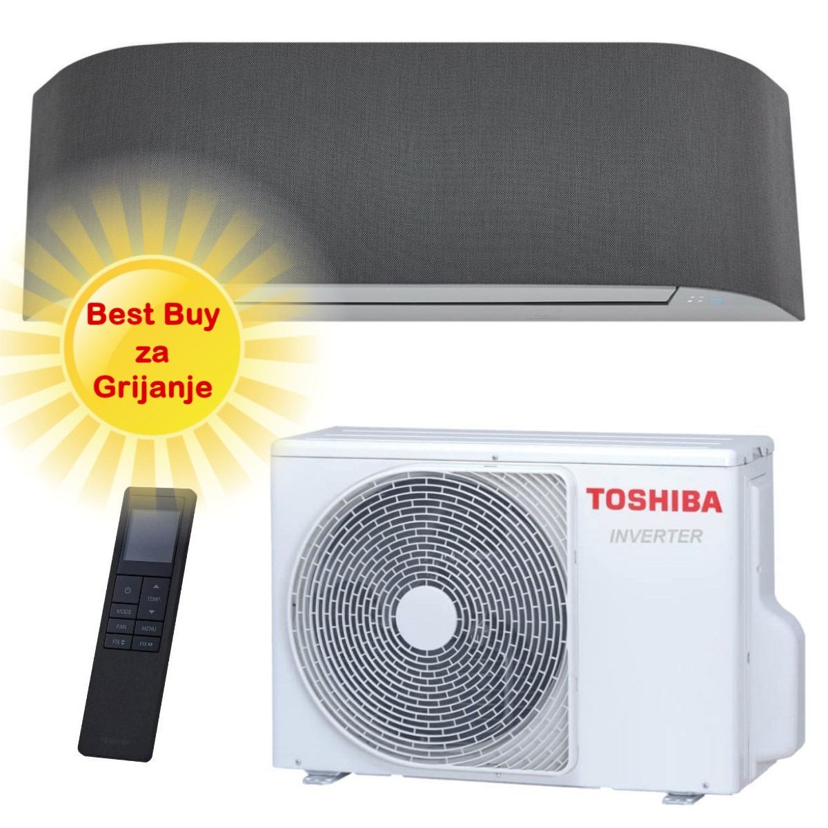 TOSHIBA KLIMA UREĐAJ 4,6kW RAS-B16N4KVRG-E/RAS-16J2AVSG-E- Haori, za 45m2, A++, R32