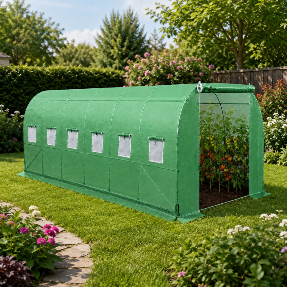 Vrtni plastenik 8 x 3 x 2M PRO FRAME - 24M² - zeleni