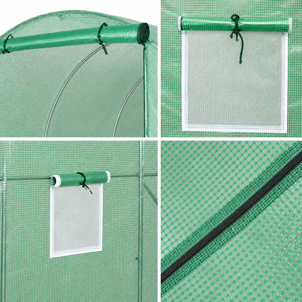 Vrtni plastenik 8 x 3 x 2M PRO FRAME - 24M² - zeleni